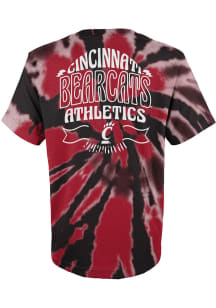 Cincinnati Bearcats Youth Red Pennant Tie Dye Short Sleeve T-Shirt