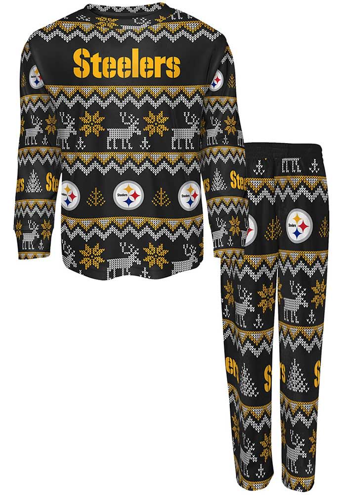 Pittsburgh Steelers Dog Family Holiday Ugly Sweater FOCO