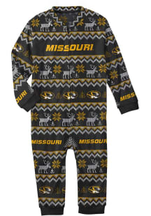 Missouri Tigers Baby Black Ugly Sweater Loungewear One Piece Pajamas