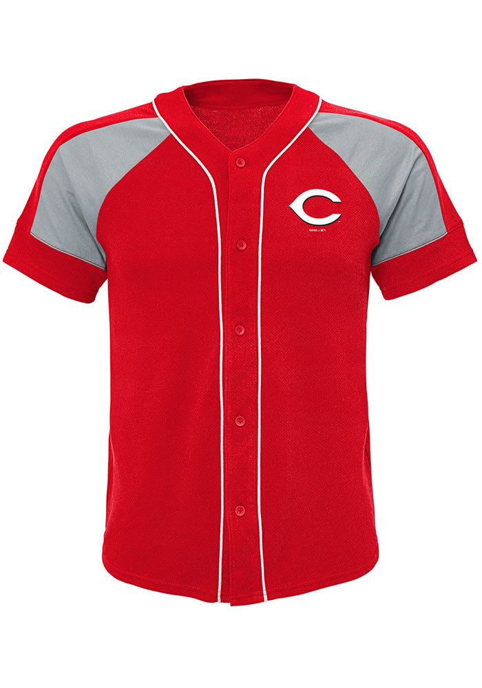 Cincinnati Reds Youth Red Fashion Jersey Short Sleeve T-Shirt