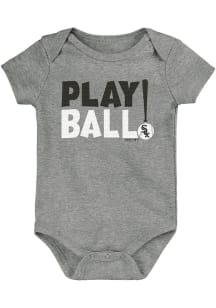 Chicago White Sox Baby Grey Baby Player Short Sleeve One Piece