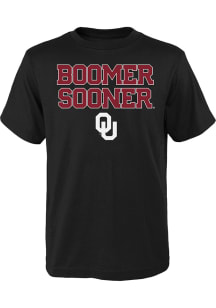 Oklahoma Sooners Boys Black Boomer Sooner Short Sleeve T-Shirt