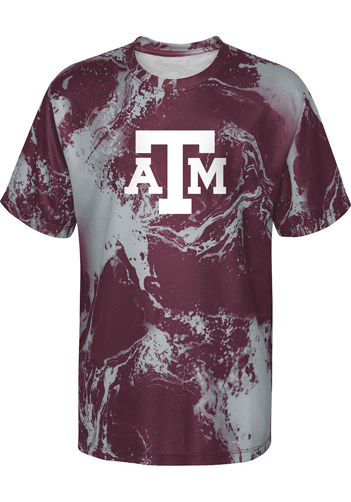 Texas A&M Aggies Youth Minecraft Maroon Short Sleeve T-Shirt - The