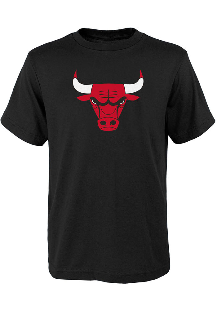 Chicago Bulls Youth Black Primary Logo Short Sleeve T-Shirt