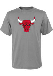 Chicago Bulls Youth Grey Primary Logo Short Sleeve T-Shirt