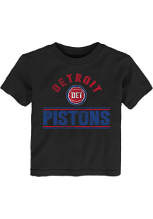 Detroit Pistons Toddler Black Double Bar Short Sleeve T-Shirt