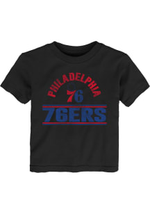 Philadelphia 76ers Toddler Black Double Bar Short Sleeve T-Shirt