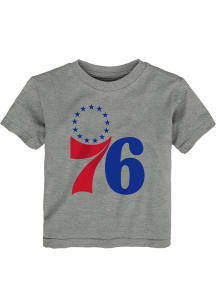 Philadelphia 76ers Toddler Grey 76 Logo Short Sleeve T-Shirt