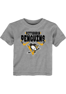 Pittsburgh Penguins Infant Crossed in Front Short Sleeve T-Shirt Grey