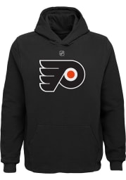Philadelphia Flyers Boys Black Primary Logo Long Sleeve Hooded Sweatshirt