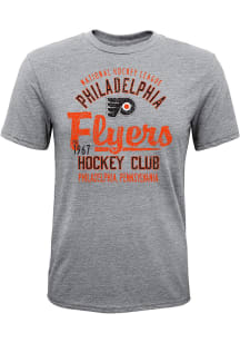 Philadelphia Flyers Youth Grey Ice Traditions Short Sleeve Fashion T-Shirt