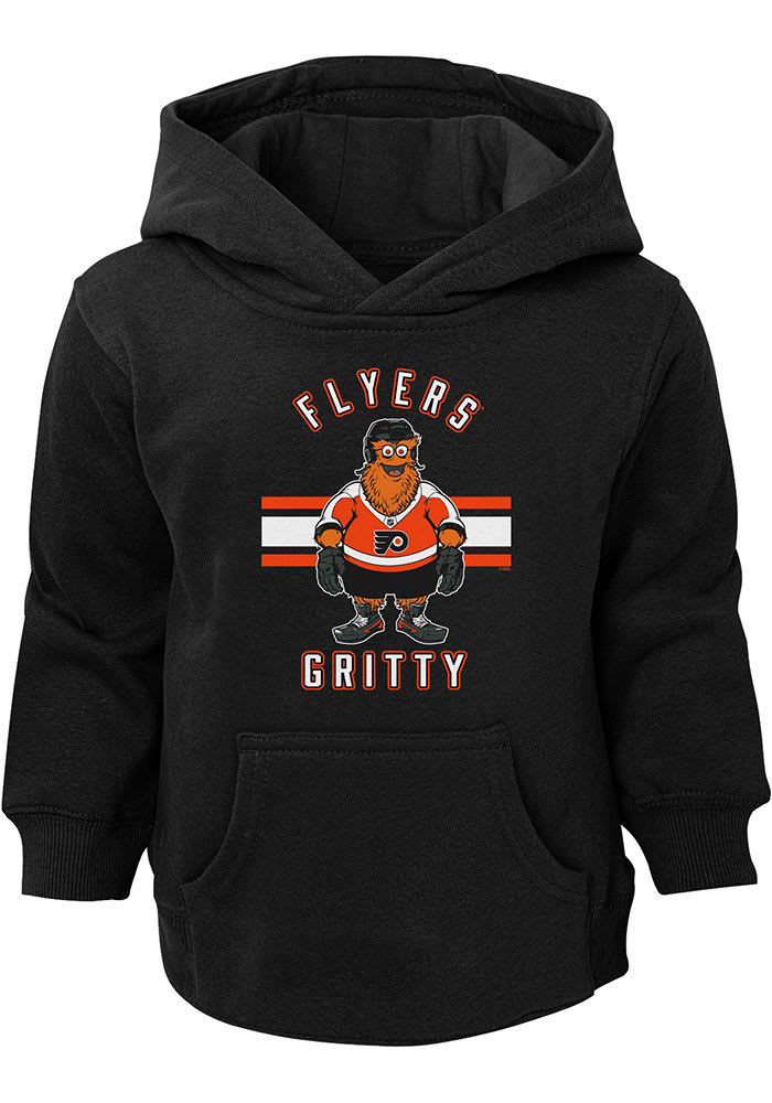 Gritty Outer Stuff Philadelphia Flyers Youth Black Gritty Life Long Sleeve Hoodie