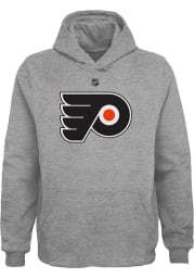 Philadelphia Flyers Youth Grey Primary Logo Long Sleeve Hoodie