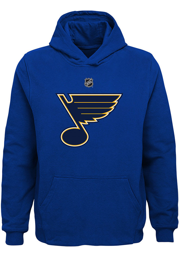 St Louis Blues Boys Blue Primary Logo Long Sleeve Hooded Sweatshirt