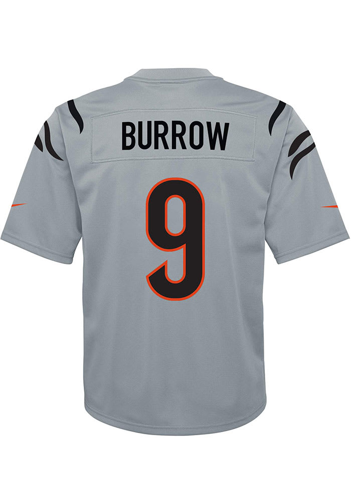 Joe Burrow Cincinnati Bengals Youth Grey Nike Inverted Football Jersey