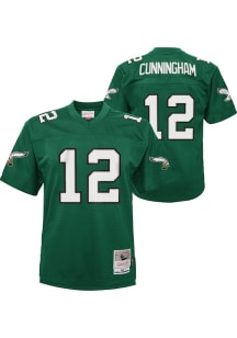 Randall Cunningham Philadelphia Eagles Boys Kelly Green Mitchell and Ness Legacy Road Football Jer..