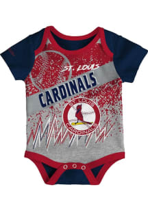 Mitchell and Ness St Louis Cardinals Baby Red End to End Short Sleeve One Piece