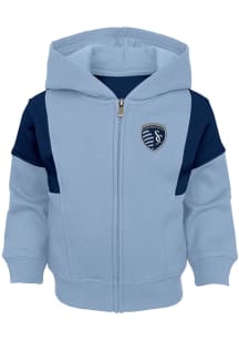 Sporting Kansas City Toddler All That Long Sleeve Full Zip Sweatshirt - Light Blue