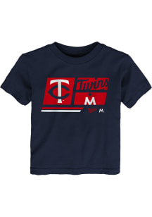 Minnesota Twins Toddler Navy Blue Multi Hitter Short Sleeve T-Shirt