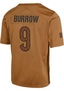 Joe Burrow Cincinnati Bengals Youth Brown Nike Salute To Service NN Football Jersey