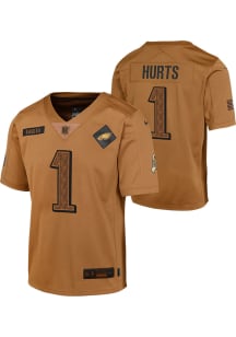 Jalen Hurts Philadelphia Eagles Youth Brown Nike Salute To Service NN Football Jersey