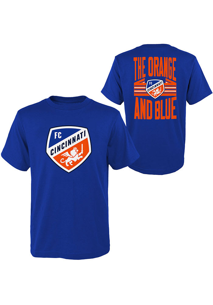 FC Cincinnati Youth Blue Slogan Back Short Sleeve T-Shirt