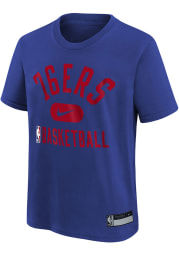 Nike Philadelphia 76ers Youth Blue Practice Short Sleeve T-Shirt