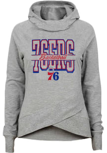 Philadelphia 76ers Girls Grey Go Getter Long Sleeve Hooded Sweatshirt