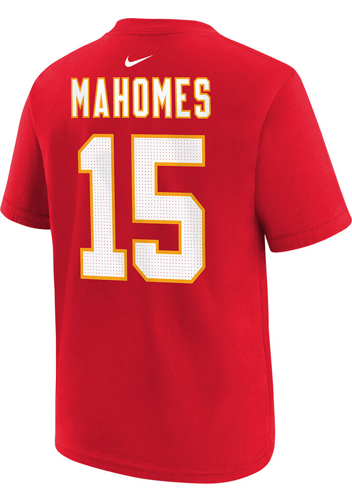 Patrick Mahomes Kansas City Chiefs Boys Red Name Number Short Sleeve T-Shirt
