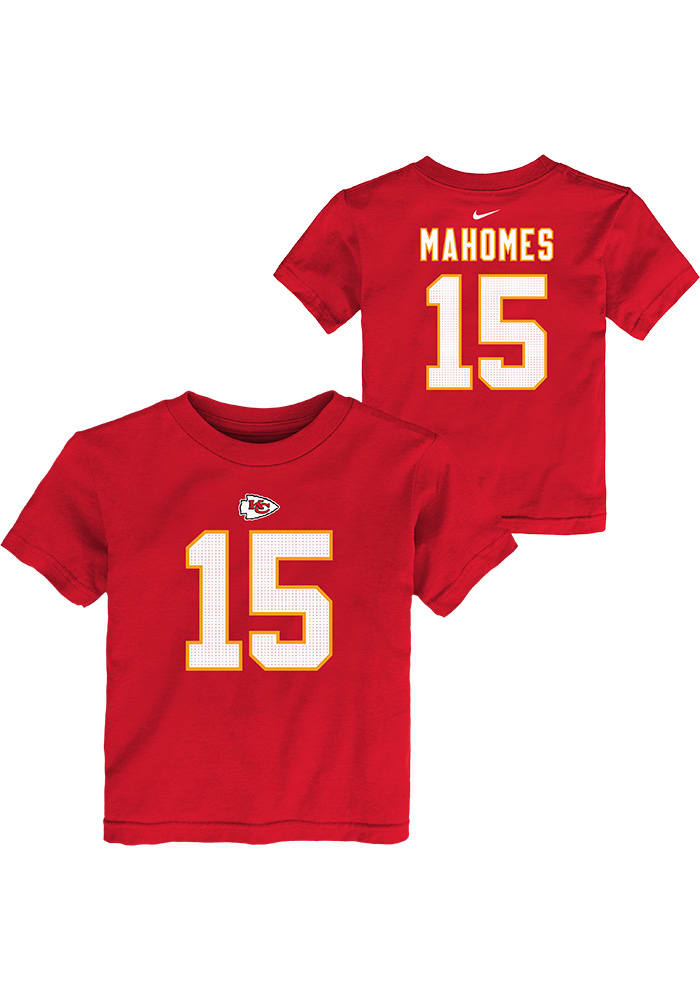 Patrick Mahomes Kansas City Chiefs Toddler Red Name and Number Short Sleeve Player T Shirt