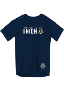 Philadelphia Union Toddler Navy Blue Wordmark Performance Short Sleeve T-Shirt