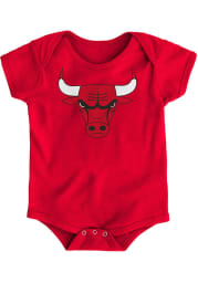 Chicago Bulls Baby Red Primary Logo Short Sleeve One Piece