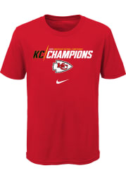 Nike Kansas City Chiefs Youth Red 2020 Conference Champions Iconic Short Sleeve T-Shirt