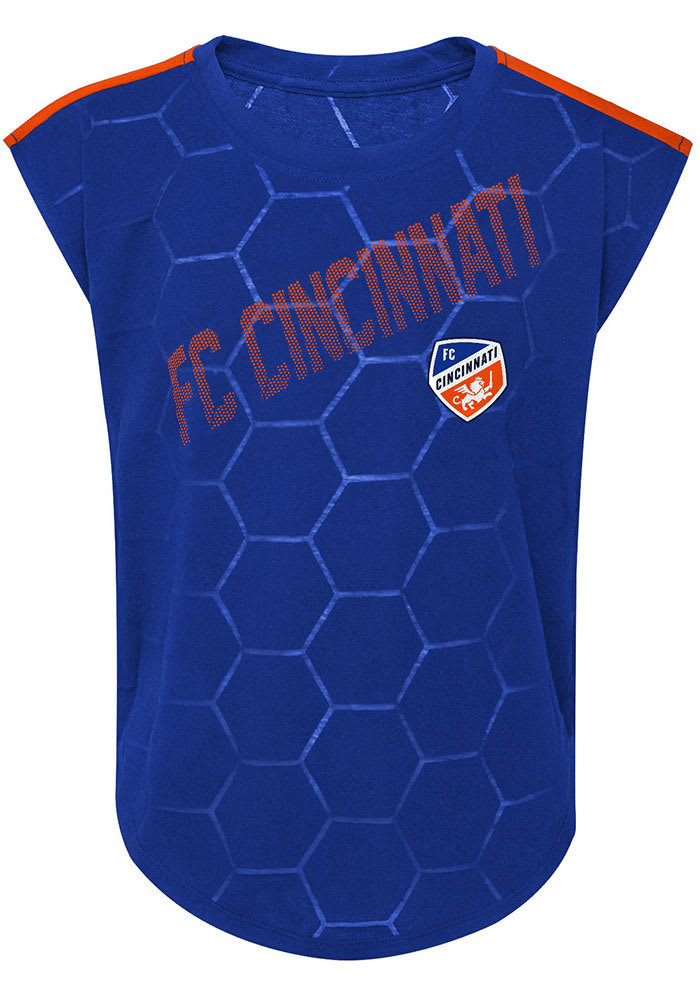FC Cincinnati Girls Blue Align Short Sleeve Fashion T-Shirt