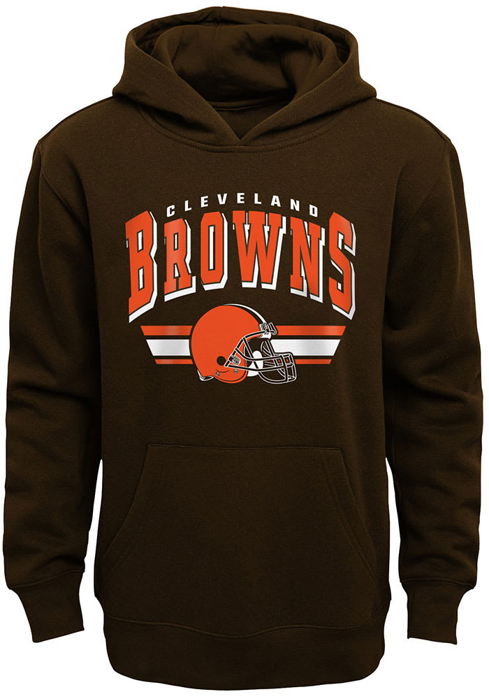 Cleveland Browns Boys Brown MVP Long Sleeve Hooded Sweatshirt