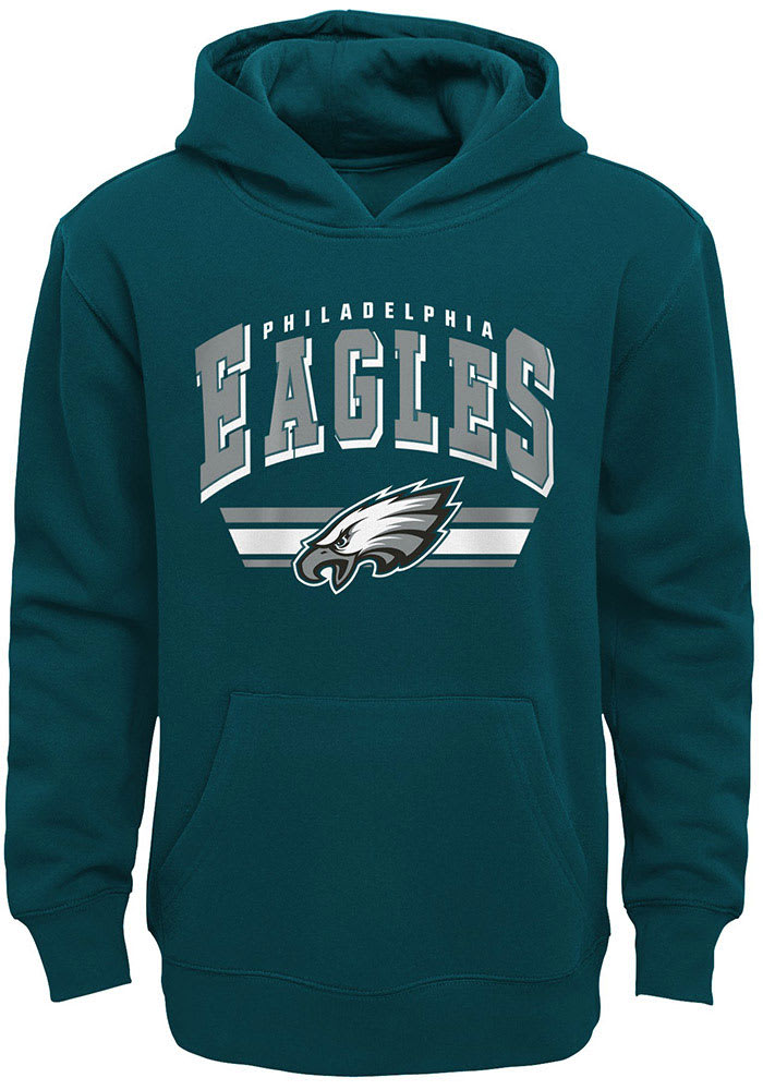 Philadelphia Eagles Boys Green MVP Long Sleeve Hooded Sweatshirt