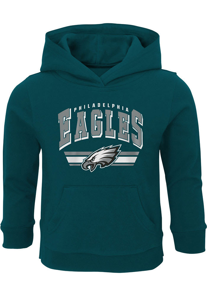 Philadelphia Eagles Toddler Green MVP Long Sleeve Hooded Sweatshirt