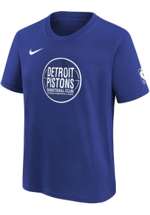 Nike Detroit Pistons Youth Blue Mixtape Logo Short Sleeve T-Shirt
