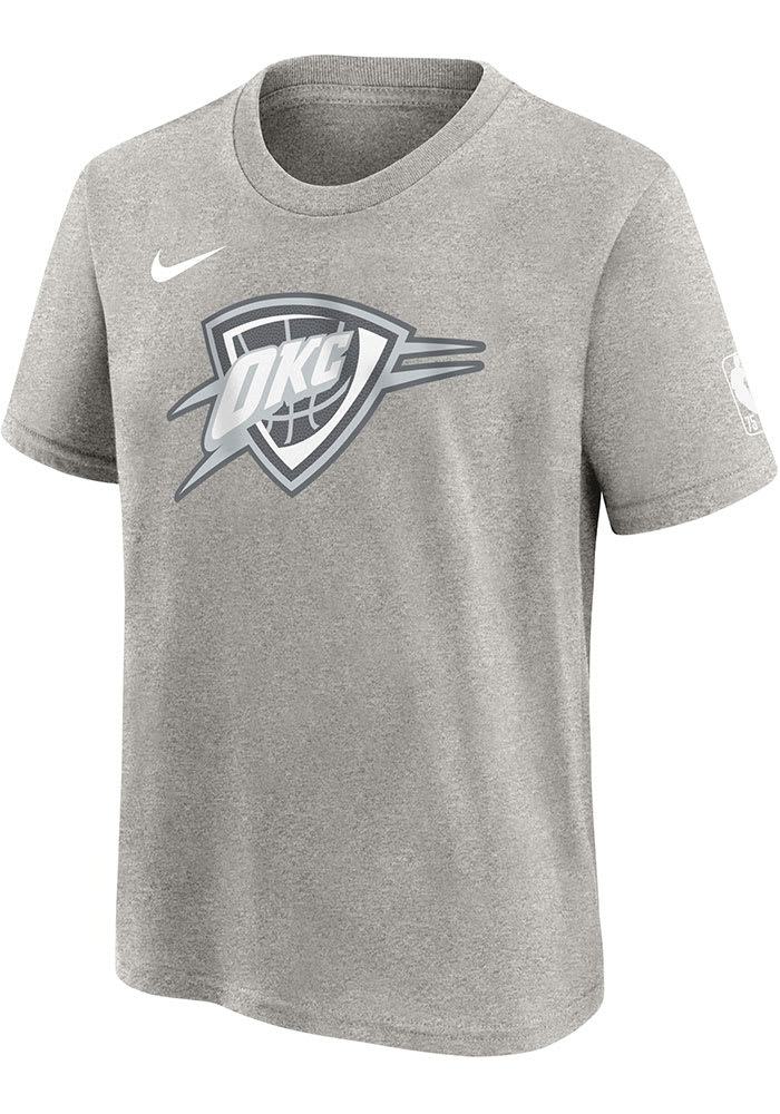 Nike Oklahoma City Thunder Youth Grey Mixtape Logo Short Sleeve T-Shirt