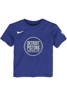 Nike Detroit Pistons Boys Blue Mixtape Logo Short Sleeve T-Shirt