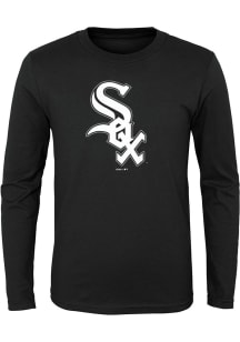 Chicago White Sox Boys Black Primary Logo Long Sleeve T-Shirt