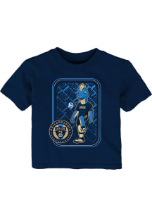 Philadelphia Union Infant Mascot Short Sleeve T-Shirt Navy Blue