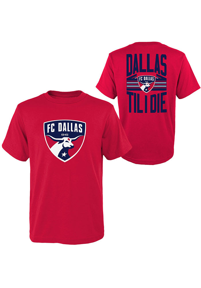 FC Dallas Youth Red Slogan Back Short Sleeve T-Shirt