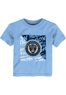 Philadelphia Union Toddler Light Blue Divide Short Sleeve T-Shirt