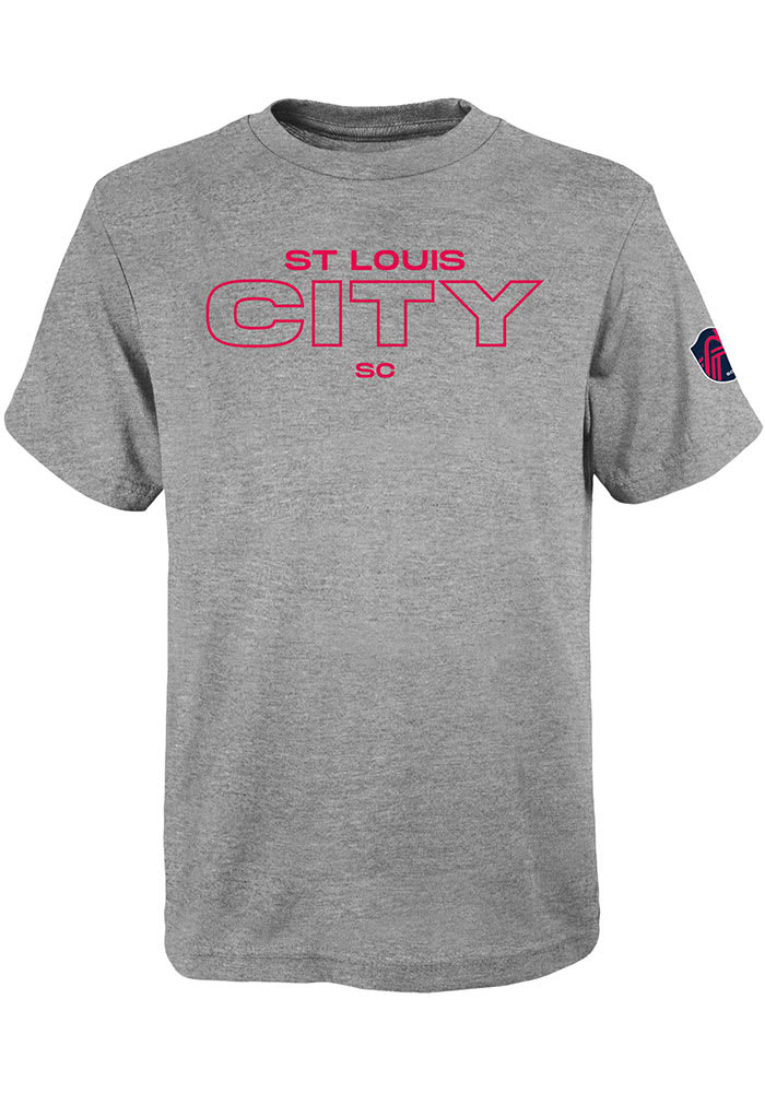 St Louis City SC Youth Grey Wordmark Short Sleeve T-Shirt