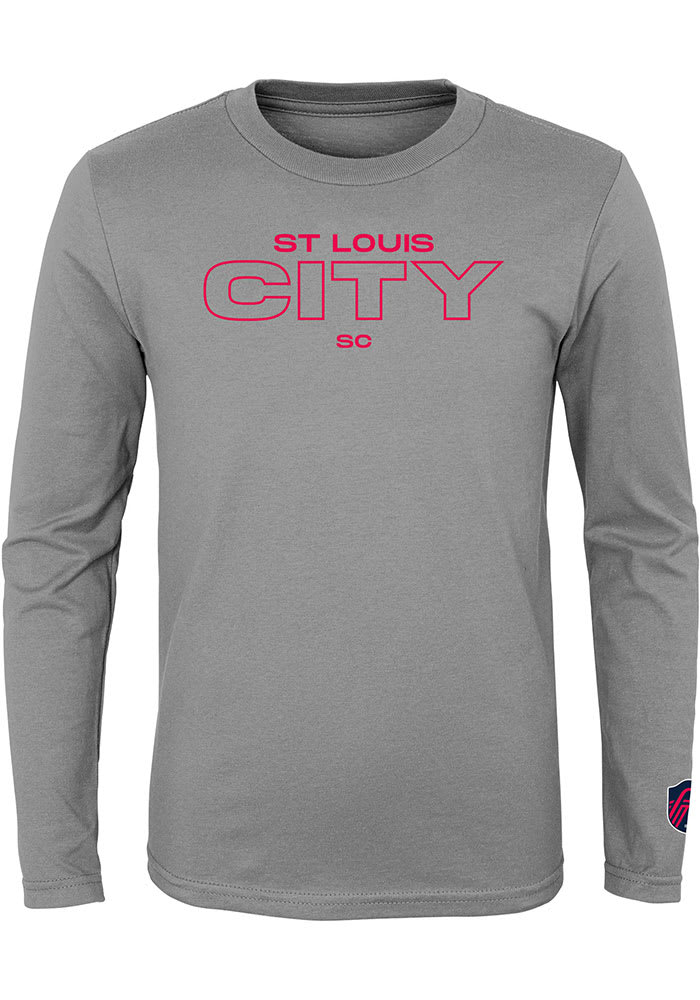 St Louis City SC Youth Grey Wordmark Long Sleeve T-Shirt