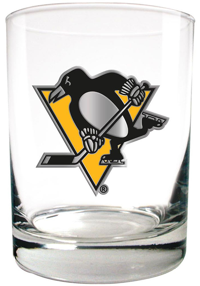 Pittsburgh Penguins 14oz Emblem Rock Glass