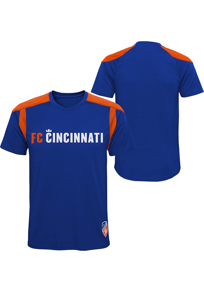 FC Cincinnati Toddler Blue Wordmark Performance Short Sleeve T-Shirt