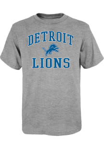 Detroit Lions Youth Grey #1 Design Short Sleeve T-Shirt