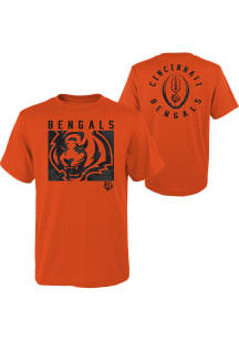 Cincinnati Bengals Youth Orange Liquid Camo Short Sleeve T-Shirt